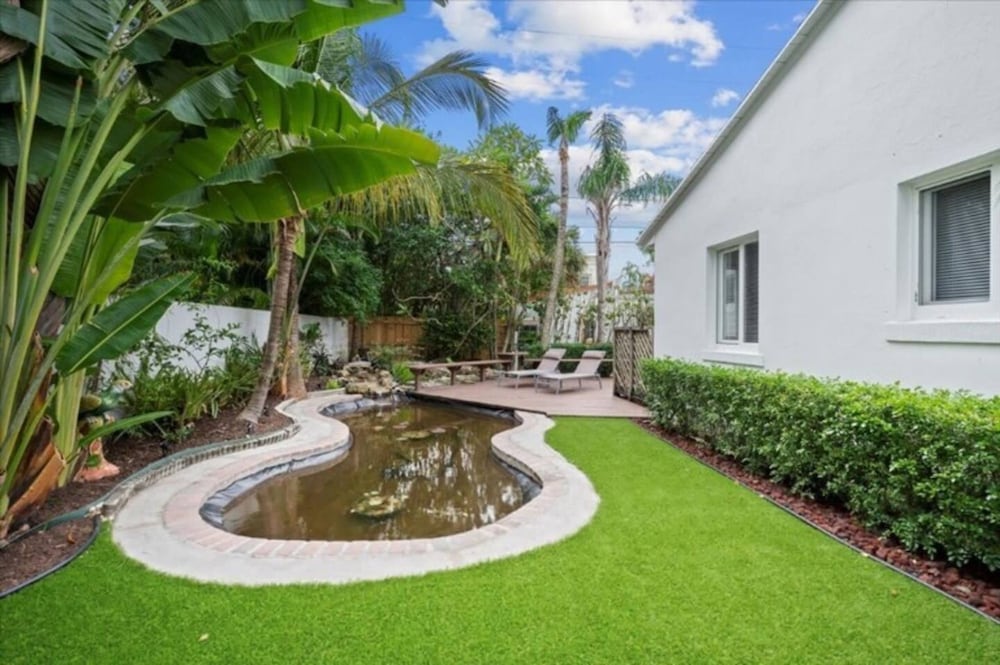 Koi Pond Oasis Near Beach Downtown