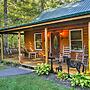 Porch & Fire Pit: Rustic Log Cabin in Smokies!