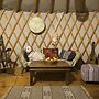 Yurt Located in a Little oak Grove
