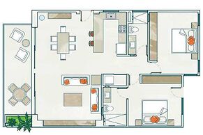 Bright Full Furnished 2 Bedrooms Waiting For You