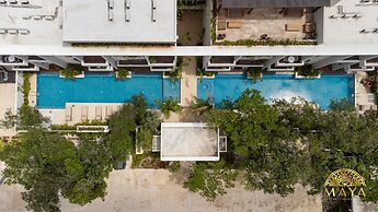 NHOA 207B Lux 1BR Condo Pool View in Aldea Zama