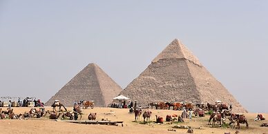 Egypt pyramids view