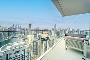 Elegant 2BR w Breathtaking Marina Balcony