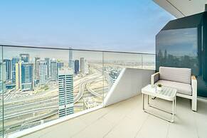Elegant 2BR w Breathtaking Marina Balcony