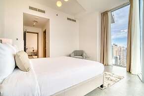 Elegant 2BR w Breathtaking Marina Balcony