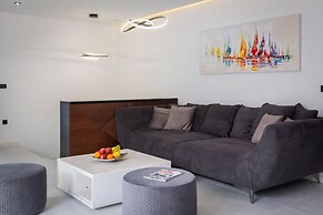 white residence with pool room