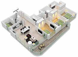 LUX The Marina Vista Beachfront Suite 3