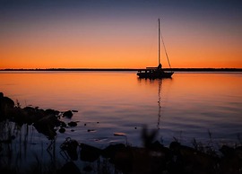 Reetdachhaus am Bodden mit Sauna