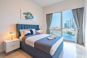 Full Burj Khalifa & Fountain View | Living & Bed