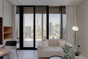 Chic Business Bay Studio Burj View Balcony
