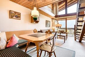 Retrowohnung mit Bergpanorama