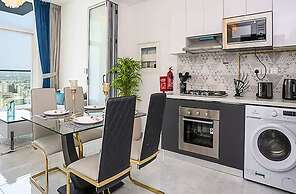 Homesgetaway -spacious 1BR Apt in Pearlz by Danube