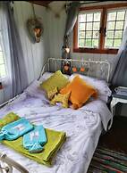 Shepherd's Hut in Romsey With Fire Pit