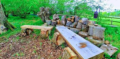 Shepherd's Hut in Romsey With Fire Pit