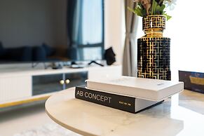 Burj Khalifa & Fountain View | Living & Bedroom