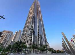 Burj Khalifa & Fountain View | Living & Bedroom