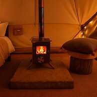 Dog Friendly Cozy Bell Tent With Log Burner