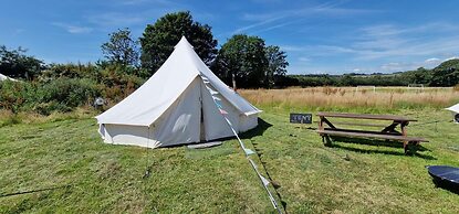 Dog Friendly Cozy Bell Tent With Log Burner