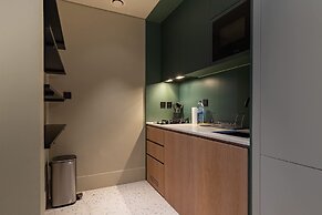 Modern Studio at Upside Living With Burj Khalifa View by Simply Comfor