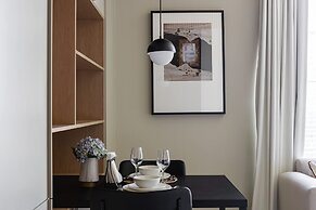 Modern Studio at Upside Living With Burj Khalifa View by Simply Comfor