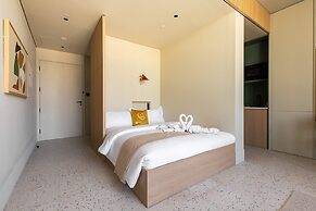 Modern Studio at Upside Living With Burj Khalifa View by Simply Comfor