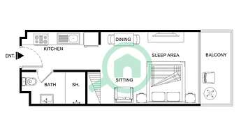 Studio in Bloom Heights With Captivating City View