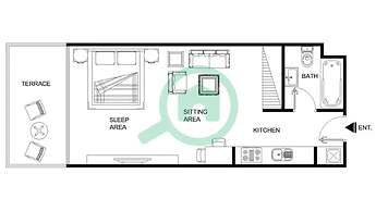 Extravagant Studio Stay for 2 in JVC