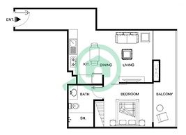 Modern 1-bed With Partial Sea Marina View