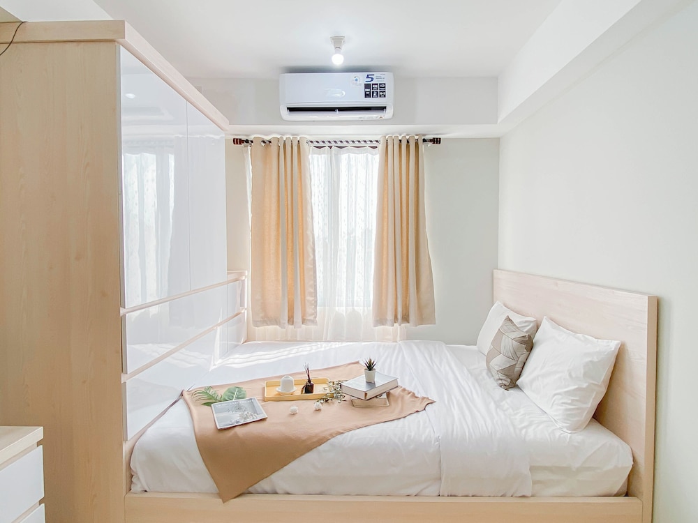 Warm Neutral Studio Room At Meikarta Apartment