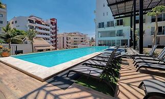 Cozy Studio -private Balcony - Pool - Gym