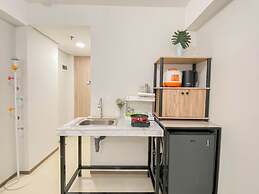 Modern Minimalist With Wooden Touch Studio At Apartment Meikarta