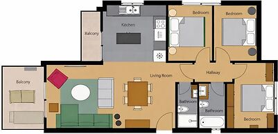 Lena Court - Spacious 3bdr, City Views