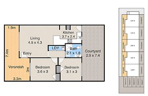 Prickly Pear Stays in Adamstown, 1-br