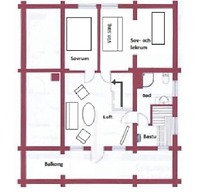 Dalpilen a Great Timber Lodge Middle and Loft Floors