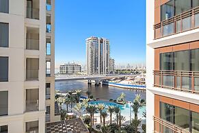 Silkhaus Stylish 1bdr With Pool Balcony Dubai Creek Harbour