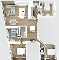 By Saint-sulpice Newly Refurbished 4 BR Apartment