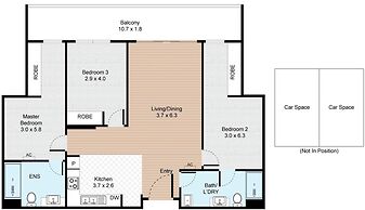 Newly Built 3 Bed Apartment With Onsite Parking