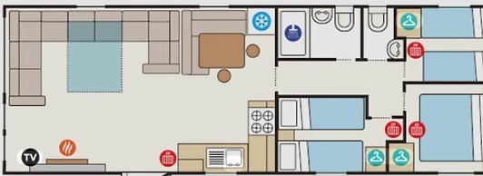 Static Caravan 3 Bed Sleeps 8 Dog Friendly Parking