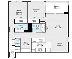 Skyline 2BR Apt Near Metro Ryde