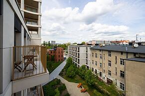 Nowoczesne Studio Tranquilo Centrum Balkon