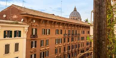 Attic terrace with St Peter's Dome View