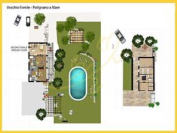 TD Il Vecchio Fienile Outdoor Kitchen with Pool View