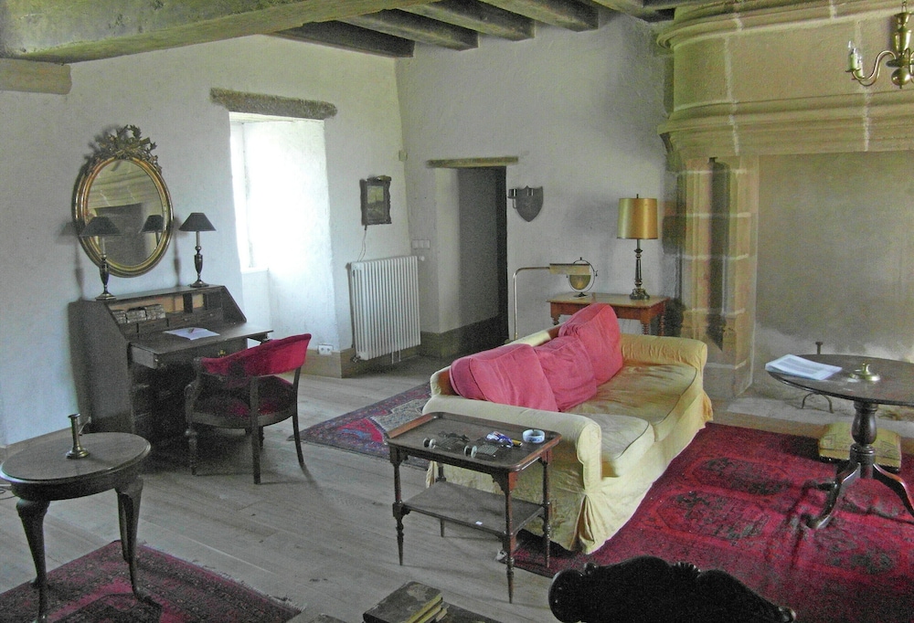 Castle in Le Veurdre Near Forest and River