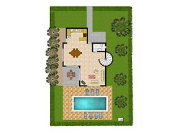 Villa Iliada Large Private Pool Walk to Beach A C Wifi Car Not Require