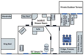 Oldmill-2bed-sleeps6-privategarden-optionalhottub