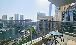 Sophisticated One Bedroom with full Marina View