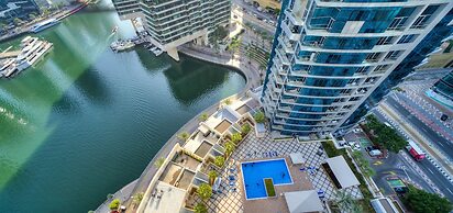 Contemporary One Bedroom with Full Marina View