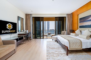 SuperHost - Spacious Studio With Direct Burj Khalifa View I Address Du