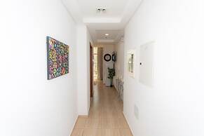 Zen studio with panorama city views