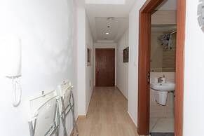 Zen studio with panorama city views